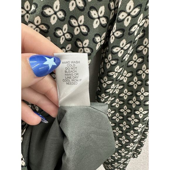 Charlotte Russe Womens Romper Size Small Green Long Sleeve CrissCross Chest - Picture 7 of 15